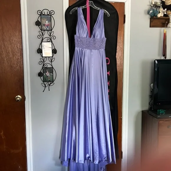 open lace back dress Sherri Hill Ruffle Lace Long Prom Dress 57073 main image 1